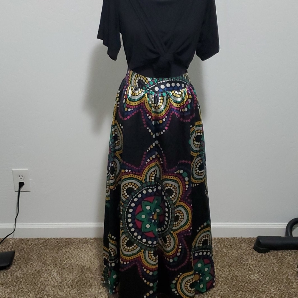 Shakara maxi shiny multicoloured skirt
